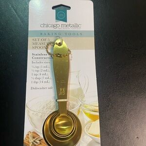 Chicago Metallic Gold Measuring Spoon Set - 5 Pieces
